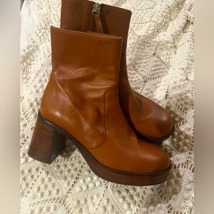 Angel Alarcon leather platform boots.